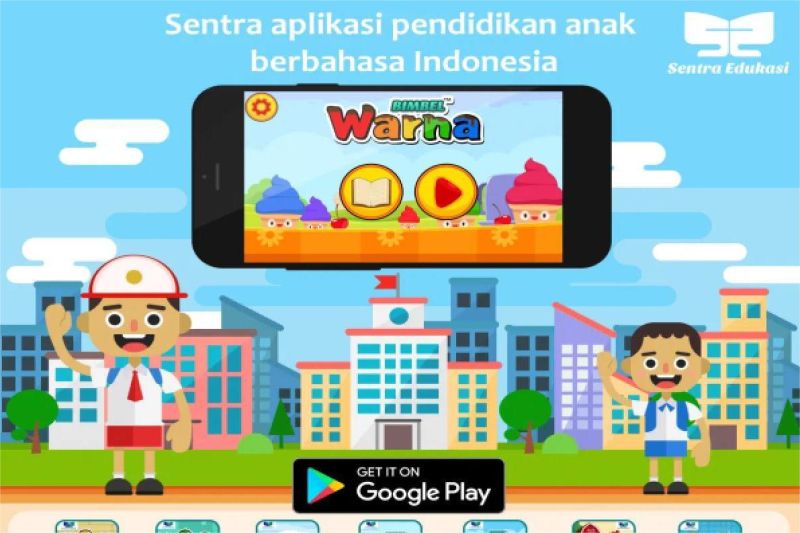 tampilan game edukasi buatan lokal dengan fitur belajar interaktif untuk anak