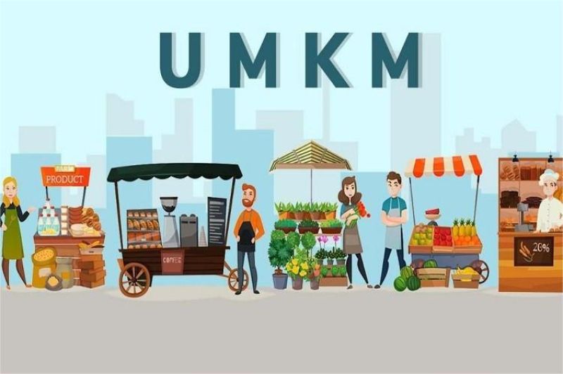 pelaku UMKM Indonesia sedang berjualan namun minim dukungan kebijakan