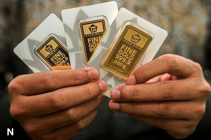 Pergerakan Harga Emas Antam Turun Lagi, Kini Menjadi Rp1,880 Juta per Gram