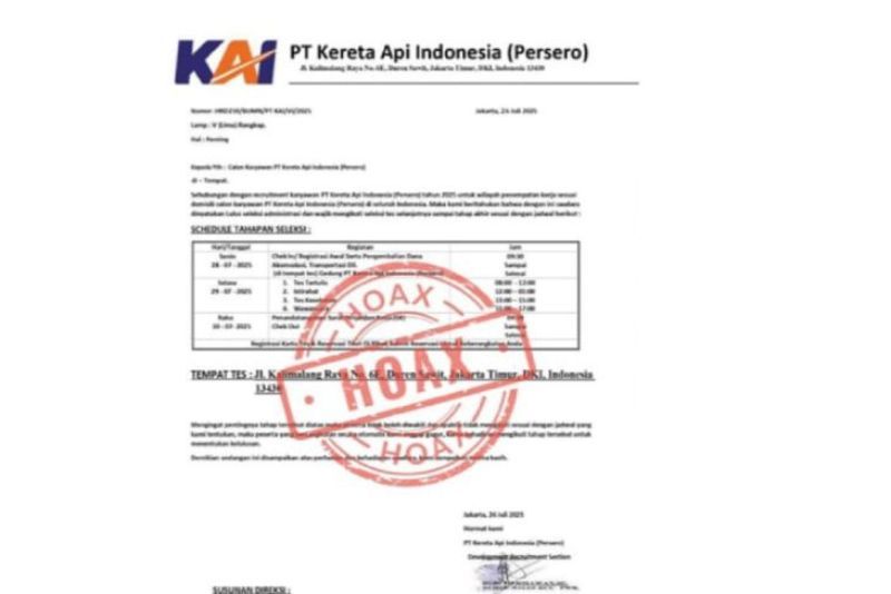 Waspada! Undangan Palsu Rekrutmen PT KAI Beredar di WhatsApp