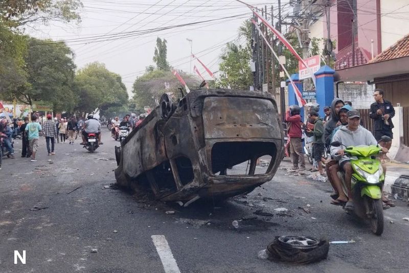 Penyidikan Kasus Pembakaran Mobil Polisi Pasca Demonstrasi Anarkis di Pati