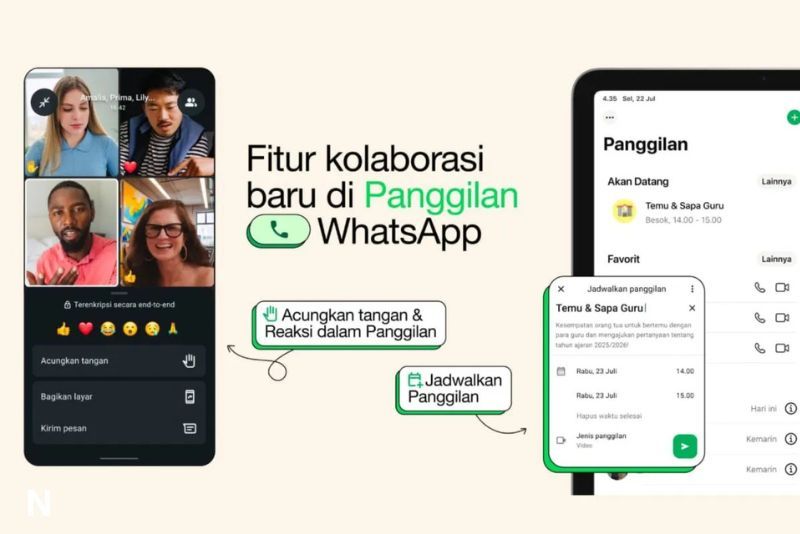 WhatsApp Hadirkan Fitur Baru untuk Bikin Telepon Grup Lebih Seru dan Interaktif