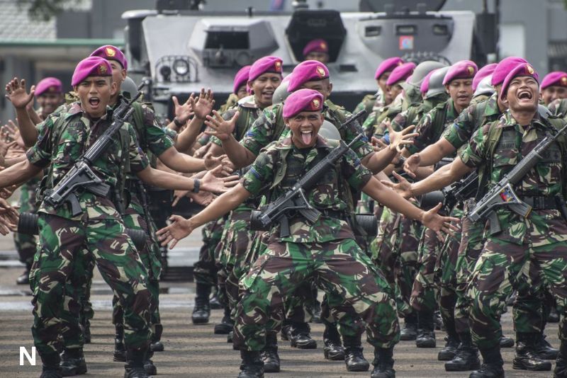 Semangat Prajurit Marinir Didorong oleh Panglima Kogabwilhan I di Natuna
