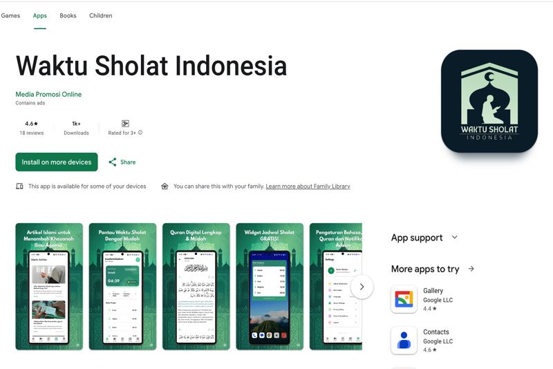 aplikasi waktu sholat