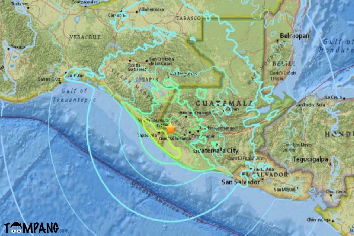 Gempa Berkekuatan 6,8 di Lepas Pantai Guatemala