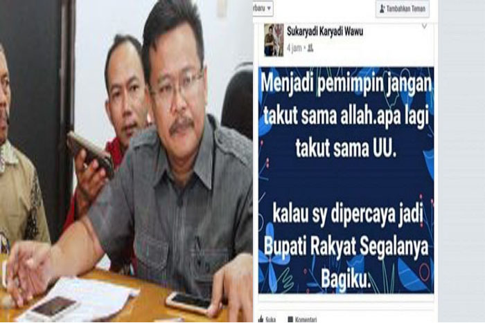 Anggota DPRD Kabupaten Cirebon Di Hujat Netizen karena Posting "Jangan Takut Sama Allah dan UU"