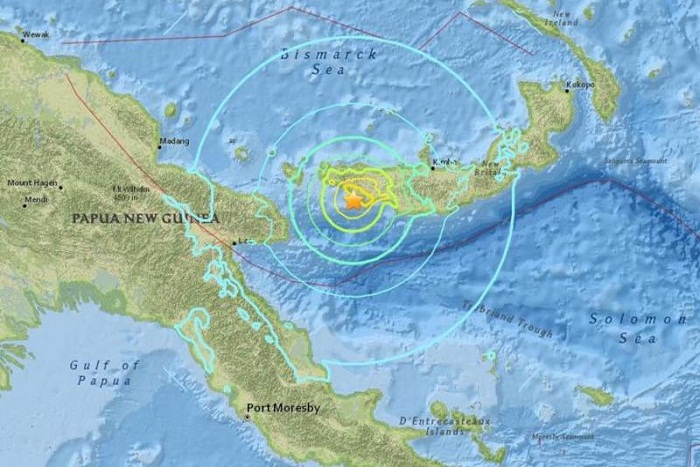 Papua Nugini diguncang Gempa Berkekuatan 7,4 SR 