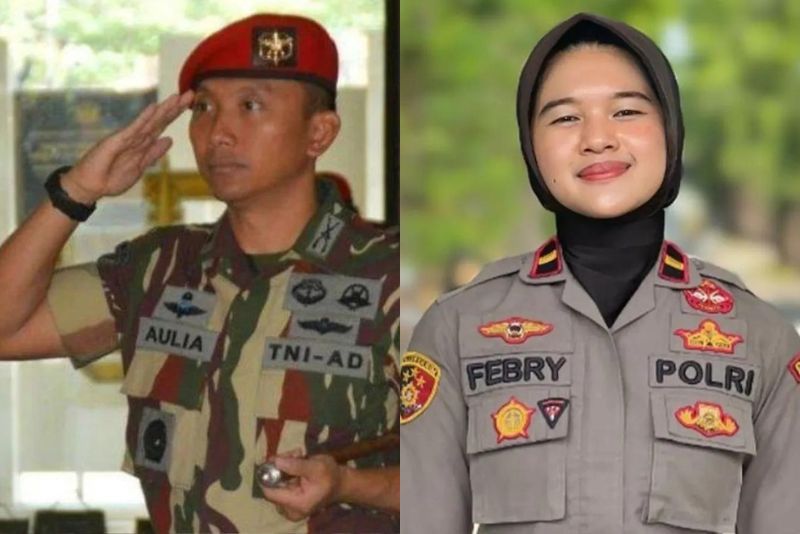 Brigjen Aulia Dwi Nasrullah dan Ipda Febriyanti Mulyadi