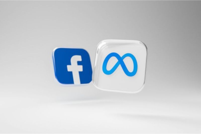 lustrasi logo Meta dan Facebook