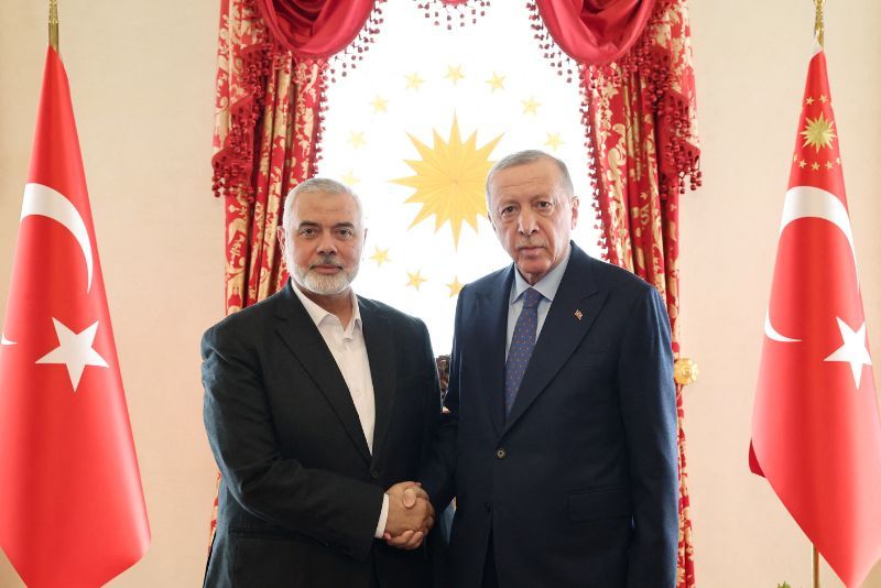 Erdogan Bertemu dengan Pemimpin Hamas di Turki, Bahas Hal Ini