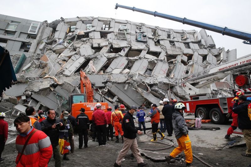 Gempa Magnitudo 7,5 Mengguncang Ibu Kota Taipei Taiwan