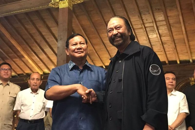 Dukungan Nasdem, Prabowo Sanjung Surya Paloh sebagai Teman Lama