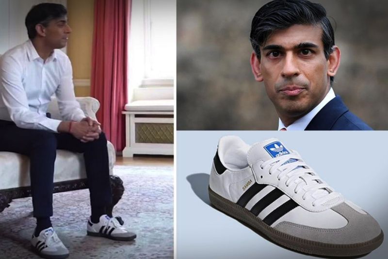 PM Inggris Rishi Sunak Dirujak Netizen Gegara Menggunakan Sepatu Adidas Samba