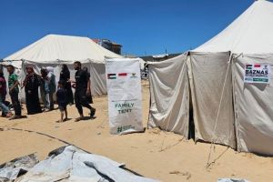 Baznas RI Dirikan Tenda Darurat dan Toilet Umum untuk Masyarakat Gaza