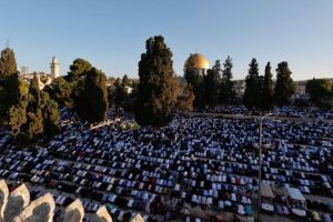 40.000 Umat Muslim Palestina Salat Idul Adha di Masjid Al-Aqsa Yerusalem