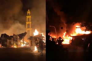 Kebakaran Kios Barang Seken di Tanjung Sengkuang