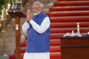 PM India Narendra Modi hadir pada upacara pelantikan untuk jabatan ketiganya sebagai Perdana Menteri, di Istana Presiden di New Delhi, 9 Juni 2024 lalu.