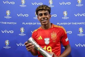 Pemain muda Spanyol Lamine Yamal mencetak sejarah di Piala Eropa 2024