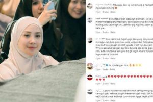 Foto Nagita Slavina saat mengikuti kajian Ustadz Hanan Attaki.