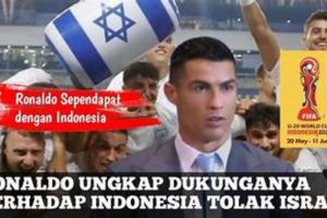 Ronaldo Ungkap Dukungannya Terhadap Indonesia Tolak Israel