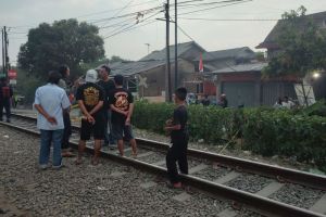 Lokasi terjadinya sepeda motor tertemper Kereta Api Siliwangi