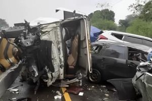 Kecelakaan Beruntun di KM 92 Diduga Karena Truk Alami Rem Blong