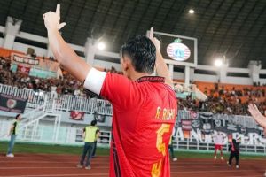 Rizky Ridho mempersembahkan kemenangan atas Madura United untuk The Jakmania