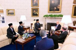 Presiden Prabowo dan Joe Biden di Gedung Putih