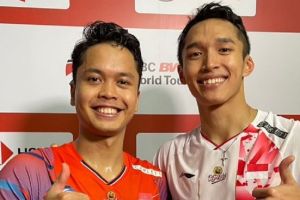 Anthony Sinisuka Ginting dan Jonatan Christie