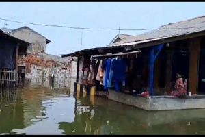 Banjir rob di Bekasi