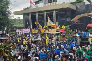 Demo mahasiswa di depan KPK