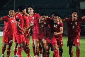 Para pemain Timnas Indonesia kala berlaga