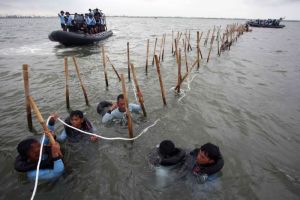 TNI AL Akui Kewalahan Bongkar Pagar Laut di Tangerang