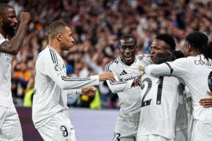 Selebrasi para pemain Real Madrid