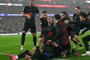 Selebrasi pemain Barcelona