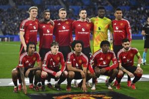 Starting XI Manchester United saat melawan Real Sociedad di leg pertama 16 besar Liga Europa 2024/2025. (c) AP Photo/Miguel Oses