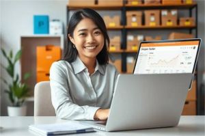 ilustrasi lowongan kerja Shopee Indonesia dengan sistem kerja remote dan hybrid