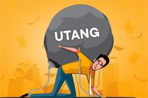 ilustrasi angka utang negara Indonesia yang terus meningkat