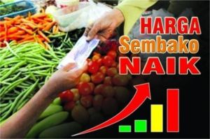 harga sembako naik di pasar