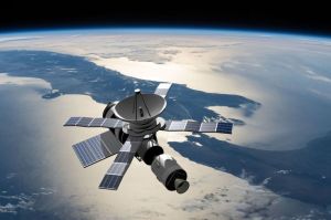 Ilustrasi satelit mengorbit Bumi.(SHUTTERSTOCK)