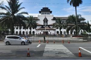 Tampak depan Gedung Sate(Kompas.com/Zeta Zahid Yassa)