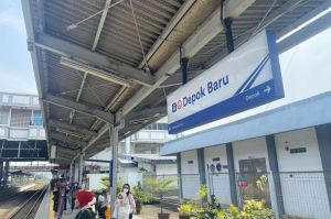 Stasiun Depok Baru. (KOMPAS.com/DINDA AULIA RAMADHANTY)