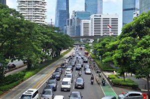 Dishub DKI Jakarta tiadakan car free day (CFD) Sudirman-Thamrin tanggal 25 Mei 2025 akibat agenda internasional.(KOMPAS.com/RAMA PARAMAHAMSA)