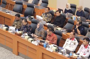 Direktur Jenderal (Dirjen) Pengawasan Ruang Digital Kemkomdigi Alexander Sabar saat rapat kerja bersama Panja Judol DPR RI, Rabu (22/1/2025).(KOMPAS.com/Tria Sutrisna)