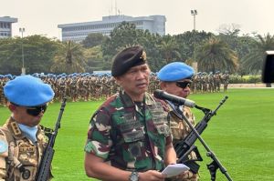 Kepala Pusat Penerangan (Kapuspen) TNI, Brigjen Kristomei Sianturi ditemui di Mabes TNI, Cilangkap, Jakarta Timur, Rabu (9/4/2025).(KOMPAS.com/NICHOLAS RYAN ADITYA)