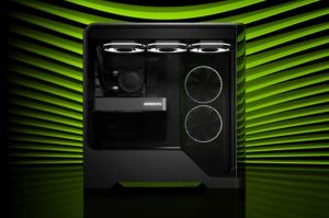 Ilustrasi tampilan GPU RTX 5060 series di PC.(Nvidia)