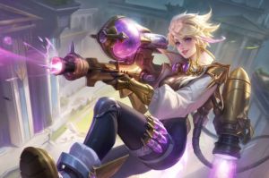 Ilustrasi hero Mobile Legends Kimmy versi revamp.Ilustrasi hero Mobile Legends Kimmy versi revamp di patch 1.9.68.(Moonton Games)