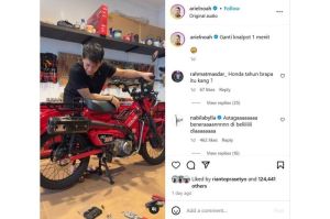 Ariel Noah ganti knalpot Honda CT125(Screenshot Instagram @arielnoah)