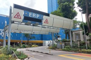 Gerbang Electronic Road Pricing (ERP) di Singapura(Kompas.com/Donny)