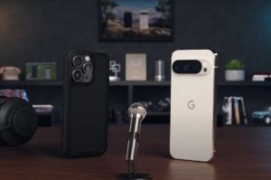 Tangkapan layar video Google Pixel yang mengejek iPhone karena akan mengadopsi desain bar kamera yang sama dengan Google Pixel